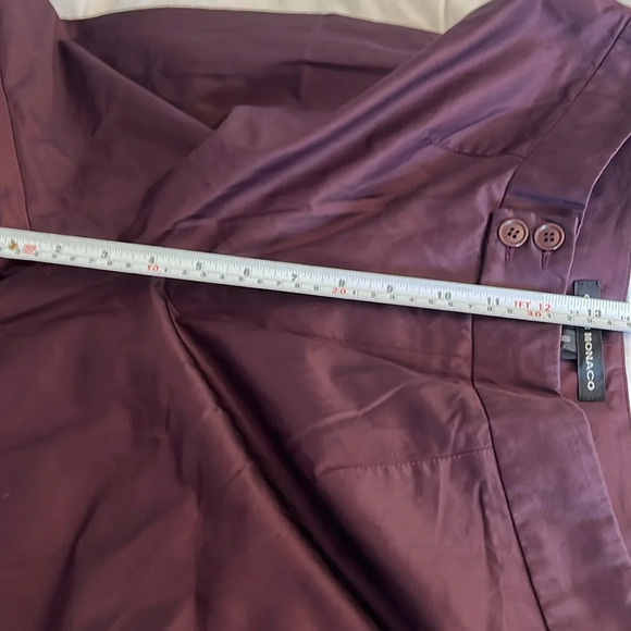 Club Monaco cotton/nylon casual pants burgundy size 10. Office wear light weught - Picture 8 of 10